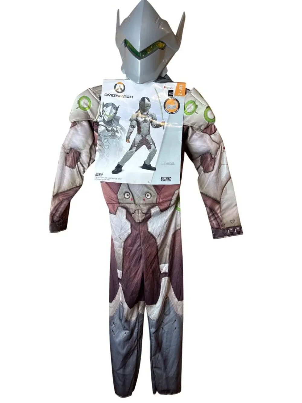 Overwatch Genji Costume For Kids With Mask Size M (7-8) Disguise Brand